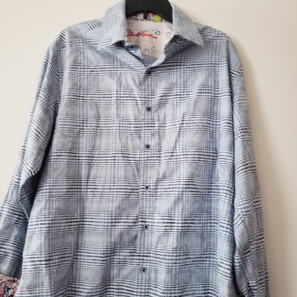Robert Graham flip cuff longe sleeve shirt XL - Picture 4 of 11
